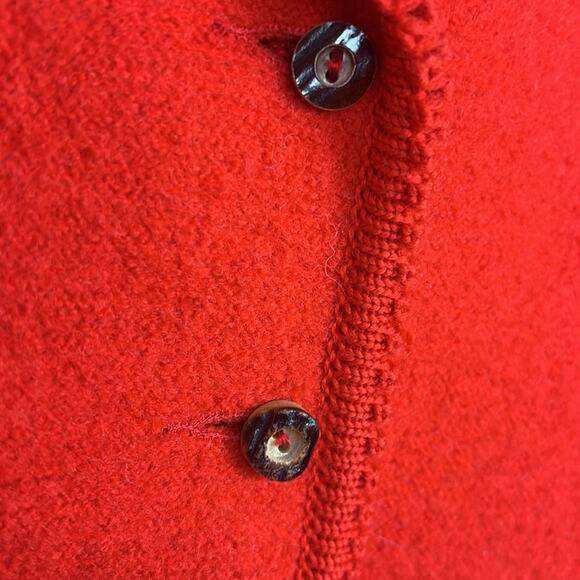 Geiger Tyrol red wool structured women’s coat jacket size 42 - Picture 5 of 11